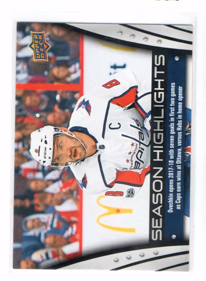 2018 Upper Deck Stanley Cup Champions #26 Alexander Ovechkin (10-D2-CAPITALS)