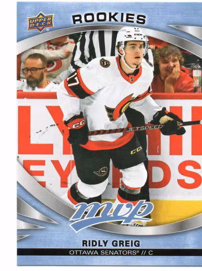 2023-24 Upper Deck MVP #233 Ridly Greig SP RC (25-C8-SENATORS)