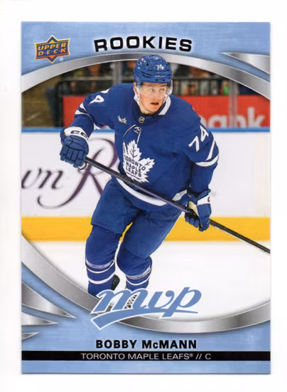 2023-24 Upper Deck MVP #222 Bobby McMann SP RC (30-C8-MAPLELEAFS)
