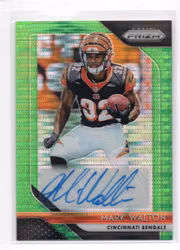 2018 Panini Prizm Prizms Neon Green Pulsar Autographs #231 Mark Walton (40-D3-NFLBENGALS)