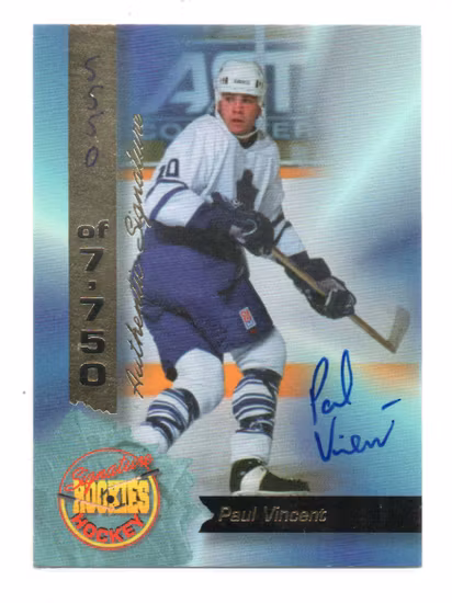 1995 Signature Rookies Signatures #34 Paul Vincent (15-C6-OTHERS)