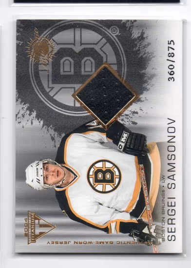 2003-04 Titanium #144 Sergei Samsonov JSY (30-C11-BRUINS)