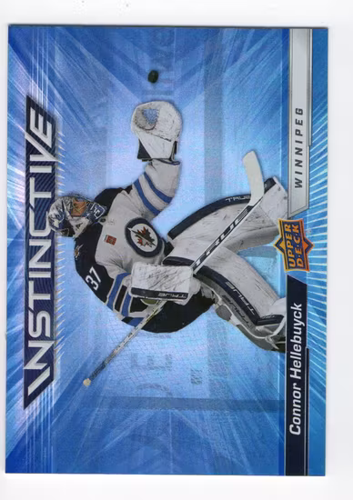 2023-24 Upper Deck Instinctive #IN3 Connor Hellebuyck (10-Q15-NHLJETS)