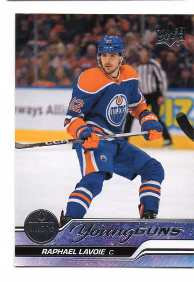 2023-24 Upper Deck #499 Raphael Lavoie YG RC (30-Q5-OILERS)