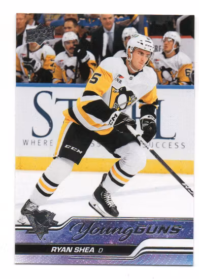 2023-24 Upper Deck #489 Ryan Shea YG RC (30-Q15-PENGUINS)