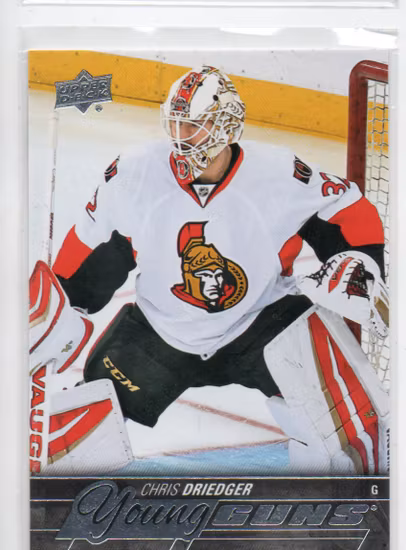2015-16 Upper Deck #482 Chris Driedger YG RC (40-Q14-SENATORS)