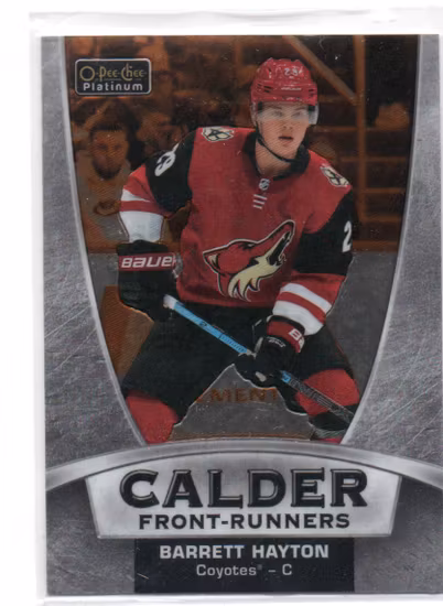 2019-20 O-Pee-Chee Platinum Calder Front Runners #CF13 Barrett Hayton (15-C6-COYOTES)