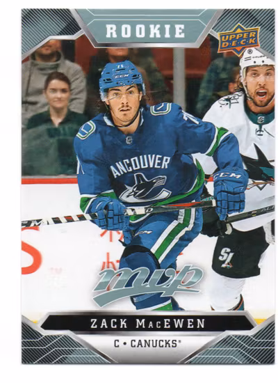 2019-20 Upper Deck MVP #246 Zack MacEwen SP RC (12-Q10-CANUCKS)