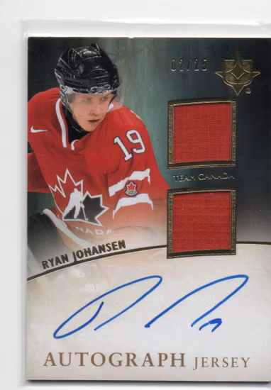 2011-12 Ultimate Collection Ultimate Jerseys Autographs #UJRJ Ryan Johansen (300-B6-CANADA)