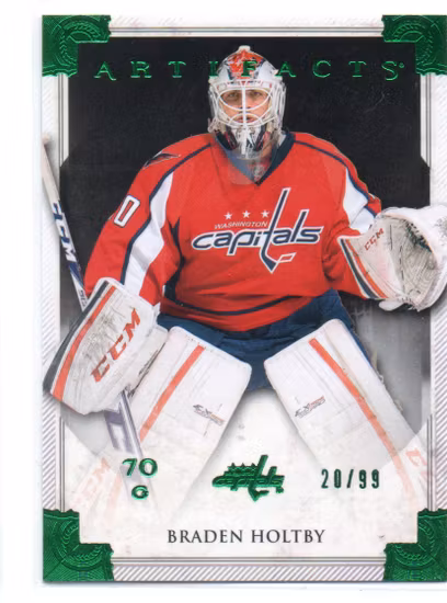 2013-14 Artifacts Emerald #103 Braden Holtby G (50-B1-CAPITALS)