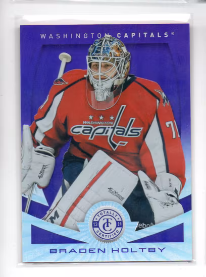 2013-14 Totally Certified Mirror Platinum Purple #86 Braden Holtby (60-B11-CAPITALS)