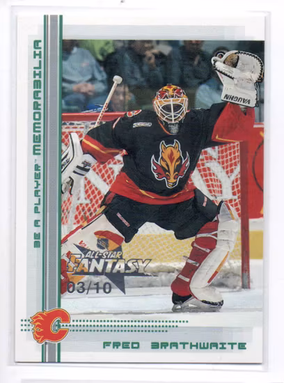 2000-01 BAP Memorabilia NHL All-Star Fantasy Emerald #190 Fred Brathwaite (50-B11-FLAMES)