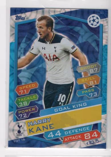 2016-17 Topps Match Attax UEFA Champions League #TOT16 Harry Kane (20-Q11-TOTTENHAM)