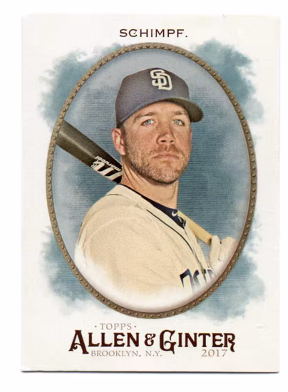 2017 Topps Allen and Ginter Hot Box Foil #9 Ryan Schimpf (15-R2-MLBPADRES)