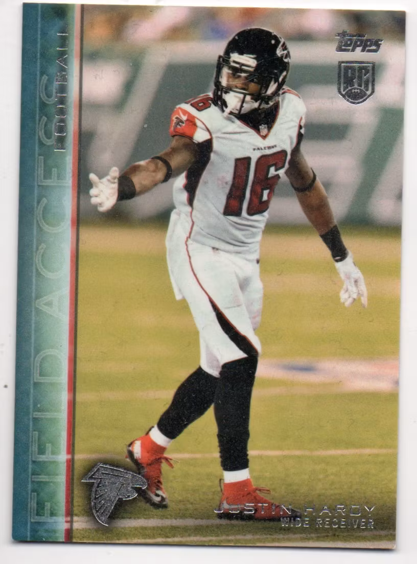 2015 Topps Field Access #108 Justin Hardy RC (10-P15-NFLFALCONS)