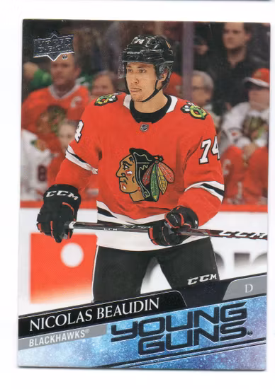 2020-21 Upper Deck #226 Nicolas Beaudin YG RC (30-B1-BLACKHAWKS)
