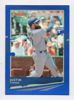 2020 Donruss Holo Blue #109 Justin Turner (20-R2-MLBDODGERS)