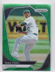2020 Panini Prizm Prizms Green #219 Mike Fiers (15-R2-MLBATHLETICS)