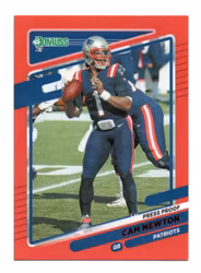 2021 Donruss Press Proof Red #46 Cam Newton (15-R3-NFLPATRIOTS)