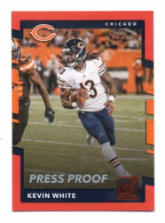 2017 Donruss Press Proofs Red #132 Kevin White (20-R3-NFLBEARS)