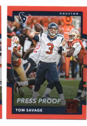2017 Donruss Press Proofs Red #283 Tom Savage (20-R3-NFLTEXANS)
