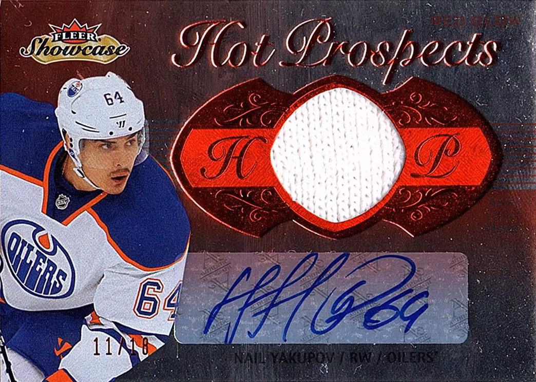 2013-14 Fleer Showcase Red Glow #199 Nail Yakupov FS AU (400-SHOWCASE-OILERS)