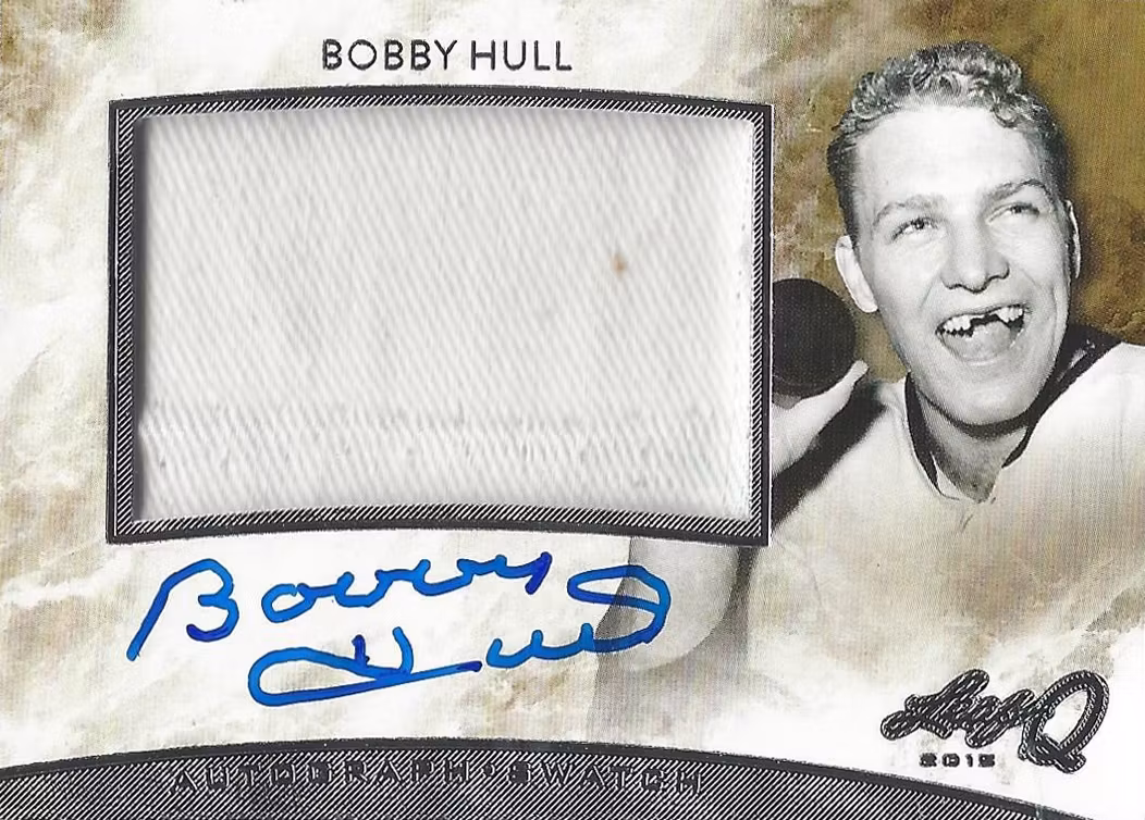 2015 Leaf Q Memorabilia Autographs Silver #AMBH1 Bobby Hull (500-SHOWCASE-BLACKHAWKS)