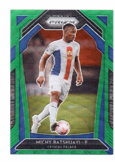 2020-21 Panini Prizm English Premier League Prizms Green Wave #64 Michy Batshuayi (20-C8-CRYSTALPALACE)