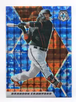 2021 Panini Mosaic Mosaic Blue Camo #130 Brandon Crawford (15-R3-MLBGIANTS)