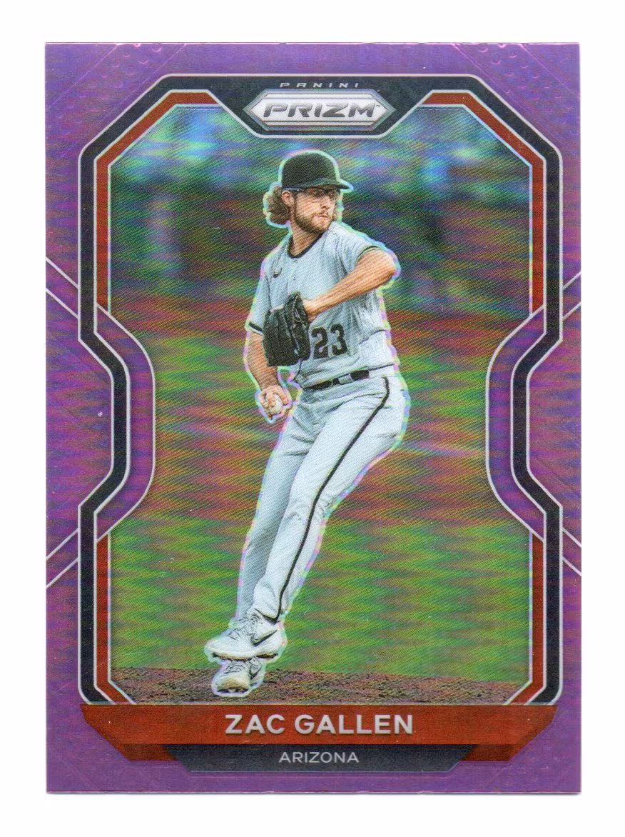 2021 Panini Prizm Prizms Purple #65 Zac Gallen (15-P15-MLBDIAMONDBACKS)