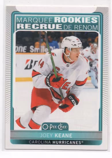 2021-22 O-Pee-Chee #512 Joey Keane RC (10-R3-HURRICANES)