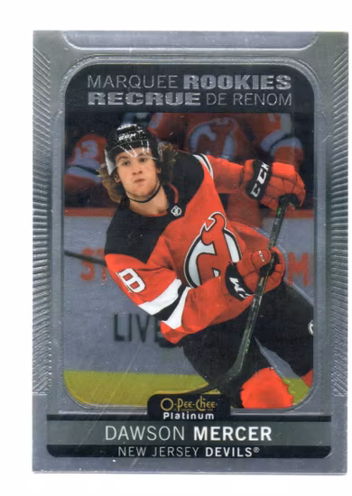 2021-22 O-Pee-Chee Platinum #282 Dawson Mercer RC (25-C13-DEVILS)