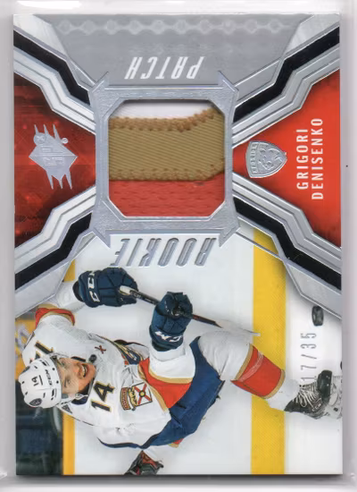 2021-22 SPx Rookie Jerseys Patch #RJGD Grigori Denisenko (150-P10-NHLPANTHERS)