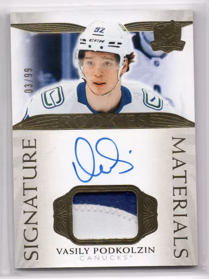 2021-22 The Cup Signature Materials #SPVP Vasily Podkolzin (300-C14-CANUCKS)