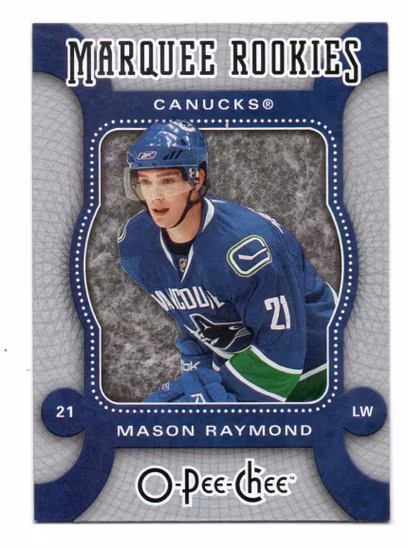2007-08 O-Pee-Chee #596 Mason Raymond RC (10-R12-CANUCKS)