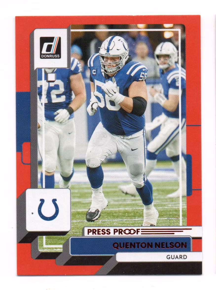 2022 Donruss Press Proof Red #50 Quenton Nelson (20-R12-NFLCOLTS)