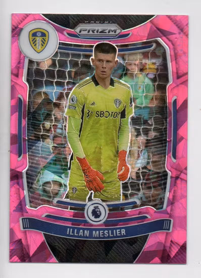 2021-22 Panini Prizm English Premier League Prizms Pink Ice #211 Illan Meslier (15-R13-LEEDS)