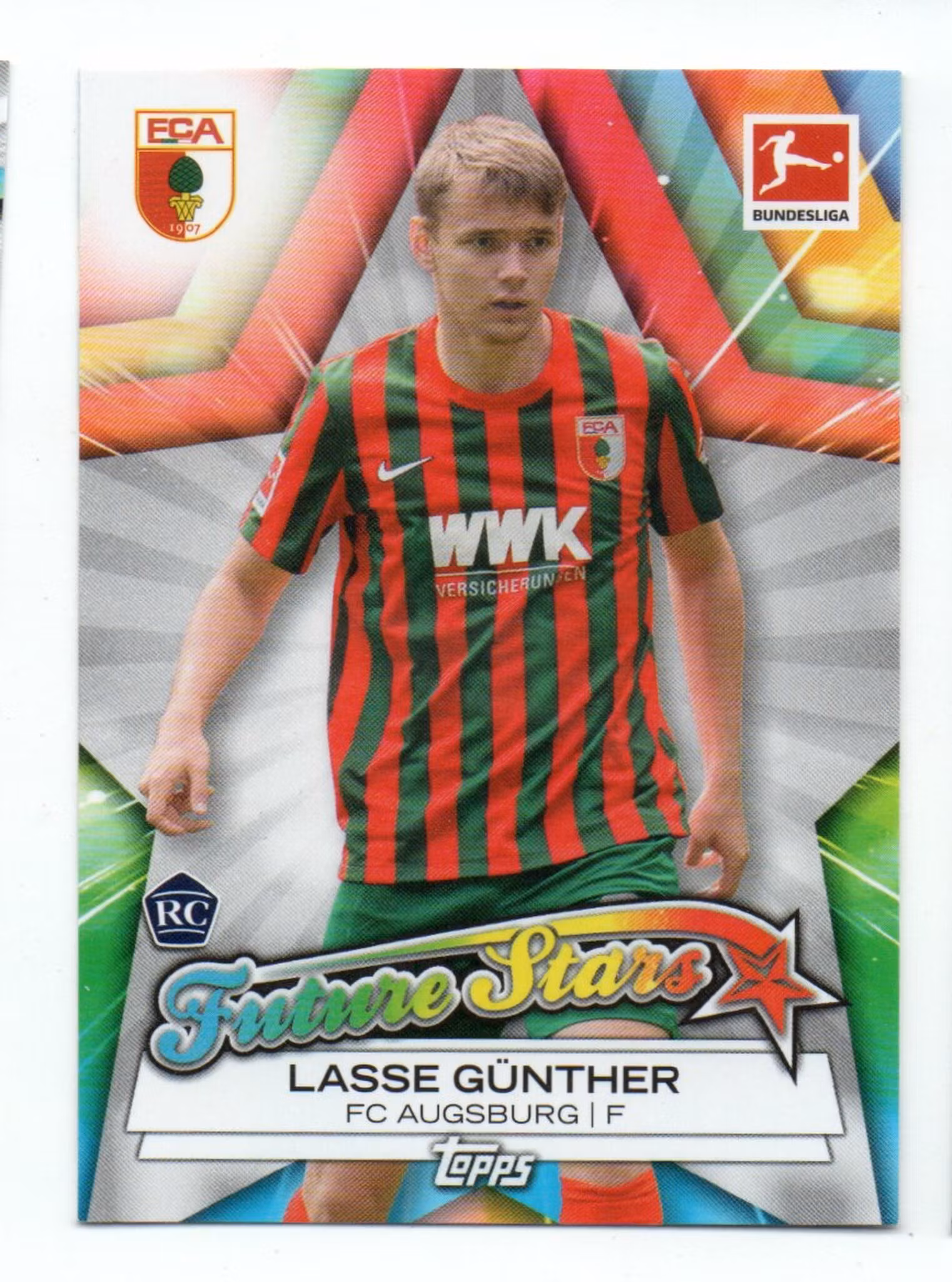 2021-22 Topps Bundesliga Future Stars #FSLG Lasse Gunther (15-R1-AUGSBURG)