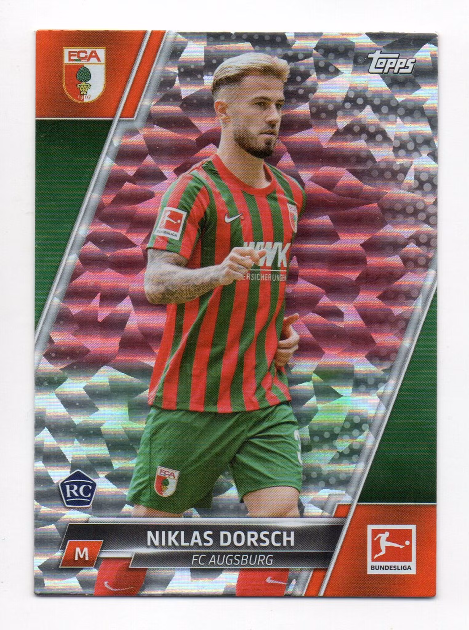 2021-22 Topps Bundesliga Sparkle Foil #3 Niklas Dorsch (15-Q11-AUGSBURG)