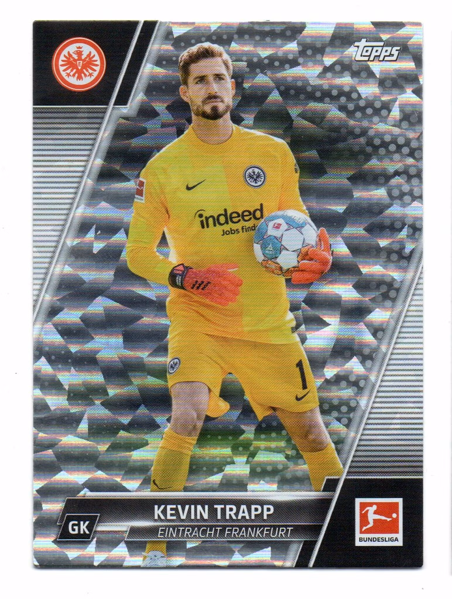2021-22 Topps Bundesliga Sparkle Foil #61 Kevin Trapp (10-Q11-FRANKFURT)