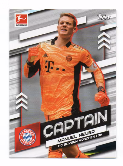2021-22 Topps Bundesliga Team Captains #TCMNE Manuel Neuer (15-R1-BAYERNMUNCHEN)