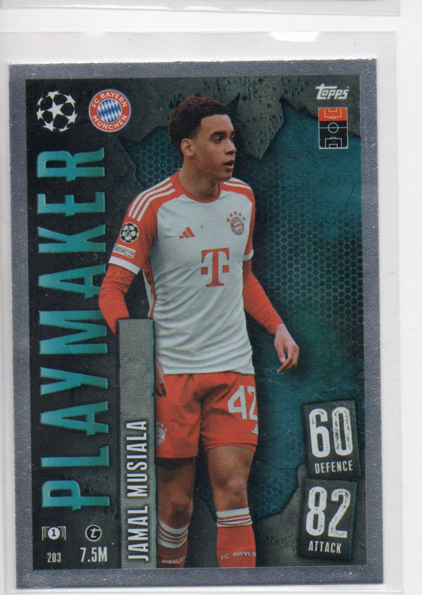 2023-24 Topps Match Attax #203 Jamal Musiala (10-Q11-BAYERNMUNCHEN)