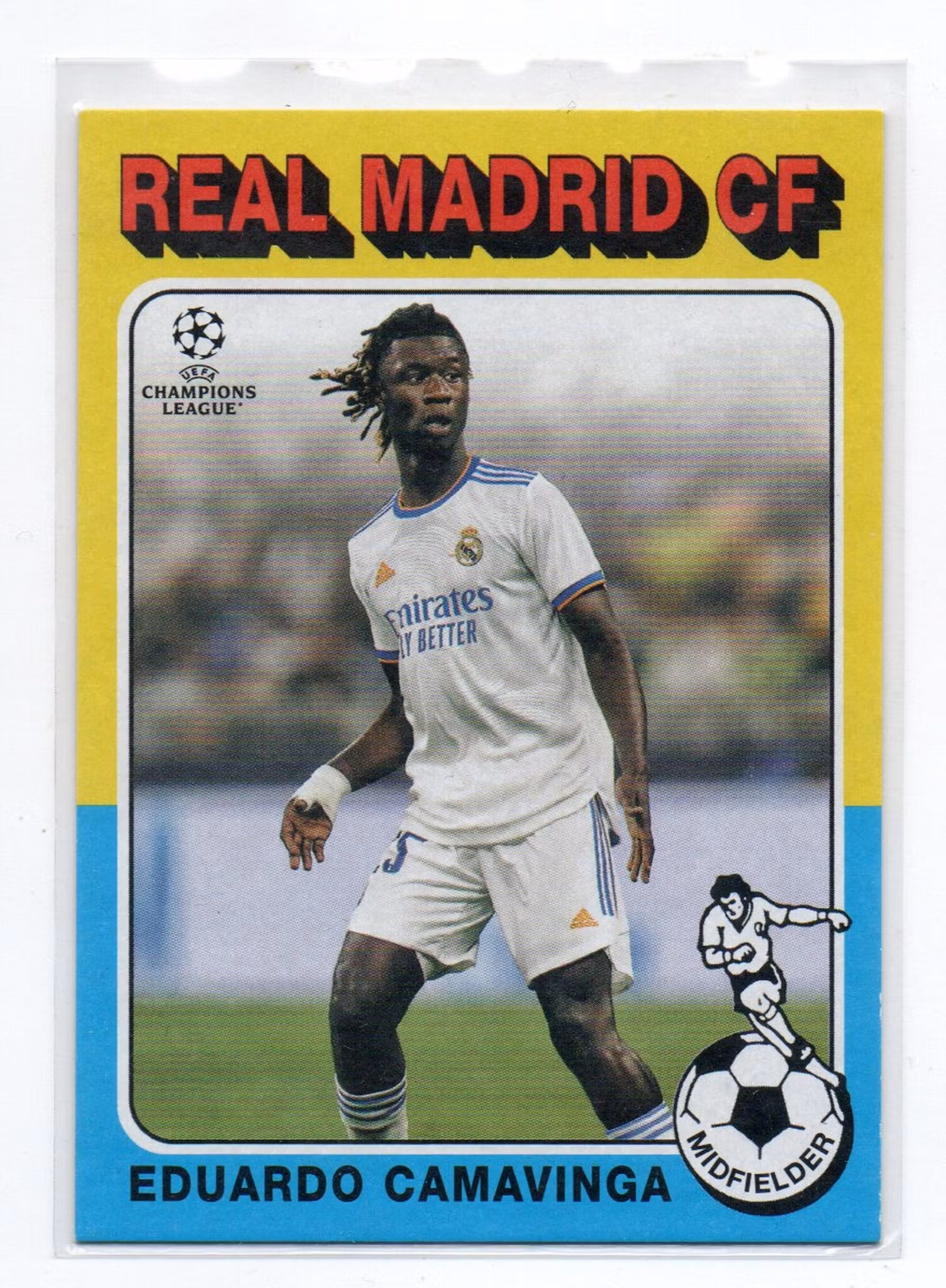 2021-22 Topps UEFA Champions League '75-76 Footballer #7517 Eduardo Camavinga (20-Q11-REALMADRID)