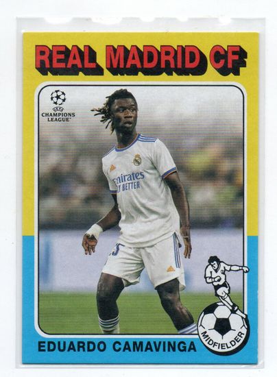 2021-22 Topps UEFA Champions League '75-76 Footballer #7517 Eduardo Camavinga (20-Q11-REALMADRID)