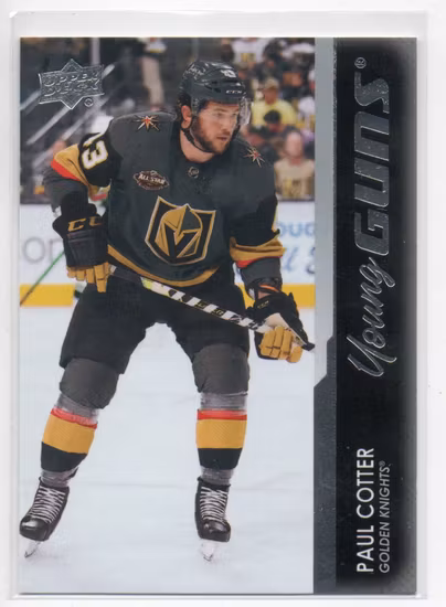 2021-22 Upper Deck #720 Paul Cotter YG RC (30-C13-GOLDENKNIGHTS)