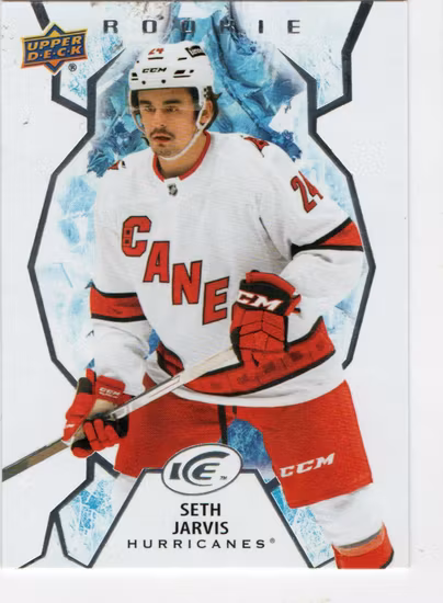 2021-22 Upper Deck Ice #150 Seth Jarvis RC (40-D2-HURRICANES)