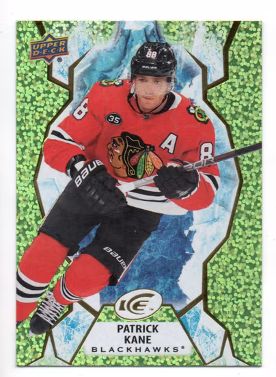 2021-22 Upper Deck Ice Green #8 Patrick Kane (20-C14-BLACKHAWKS)