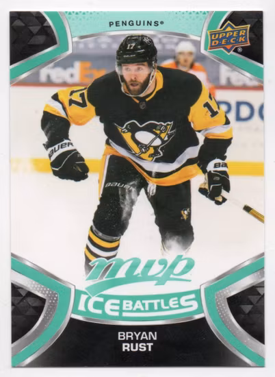 2021-22 Upper Deck MVP Ice Battles #IB17 Bryan Rust (10-C14-PENGUINS)