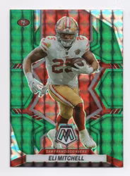 2022 Panini Mosaic Mosaic Green #176 Eli Mitchell (12-R12-NFL49ERS)