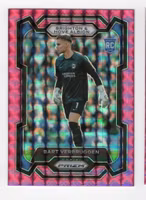 2023-24 Panini Prizm English Premier League Prizms Pink Mosaic #102 Bart Verbruggen (30-D3-BRIGHTON)